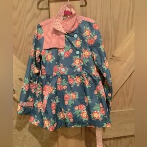 Matilda Jane Floral Raincoat girls size 12, like new
